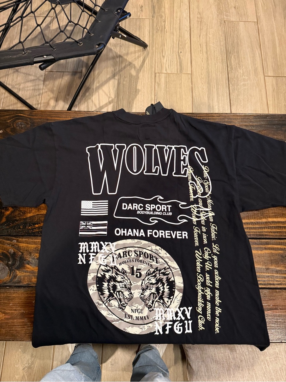 Darc Sport Premium Vintage Collection Life Moves Fast Wolf Camo graphic tee